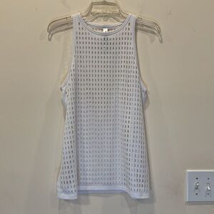 Uniquely Lorna Jane White Sleeveless Top Tank Size Large